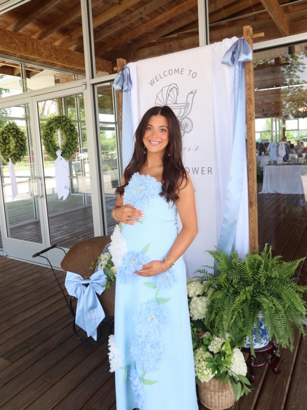 Elliatt Buttercup Embroidered Maxi Dress in Blue - Picture 2 of 3